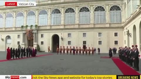 King Charles and Camilla arrive at the Vatican for prayer with Pope Leo XIV.