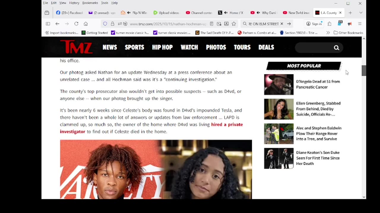 L.A. County D.A. Says D4vd-Celeste Rivas Case Still in LAPD's Hands