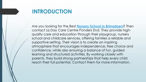 Best Nursery School in Brimsdown