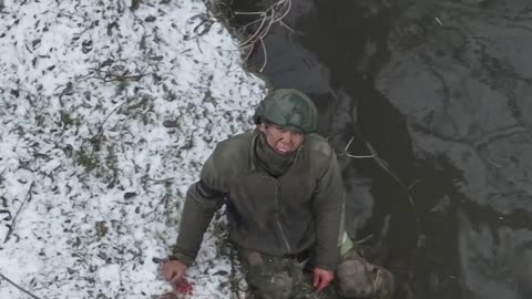 Russian Soldier Cooling His Heels