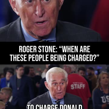 Roger Stone: "When Are These People Being Charged?"