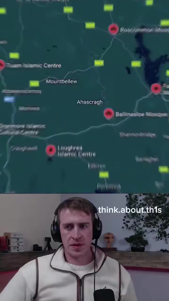 SHOCKING. Ireland is now completely covered in Islamic centers. Takeover nearly complete