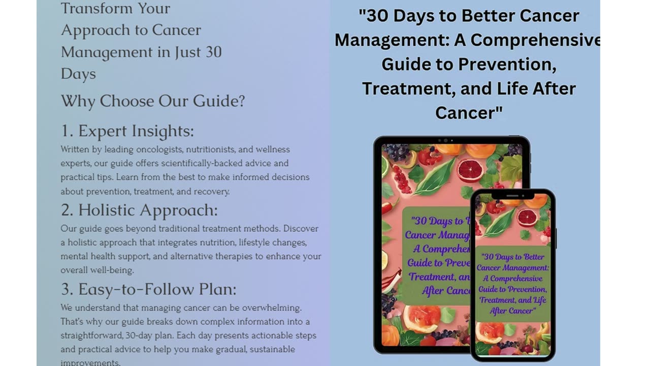 '30 Days to Better Cancer Management EBooks