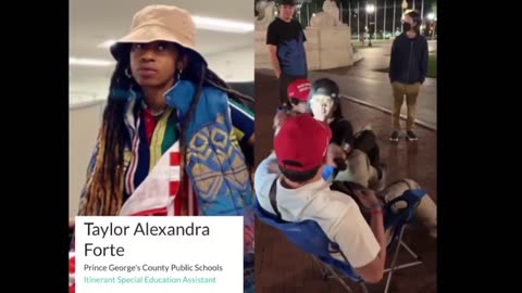 The woman who attacked conservative Cam Higby in DC is a TEACHER