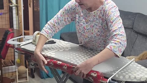 Ironing Board Hack Makes Perfect Present Wrapping Station