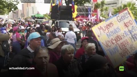 Venezuela encabeza una 'Gran Marcha de Mujeres' para exigir la liberación de Maduro y de su esposa