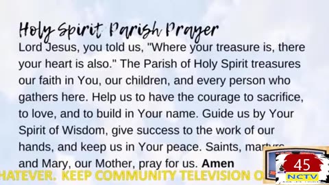 NCTV45 CATHOLIC MASS HOLY SPIRIT PARISH (ST VITUS) 9:00 AM WED OCT 8 2025