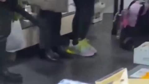 She cries racism because they won't let her defecate in the middle of the grocery store.