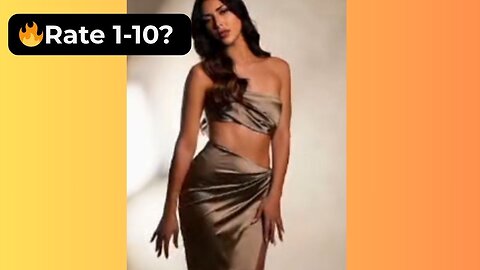 🔥 Rate Her Body in This Bronze Silk Top & Skirt 1-10? 😍 Supermodel 4K