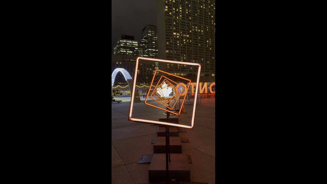Nathan Phillips Square Light Show ✨ | Toronto Nights Are Magical