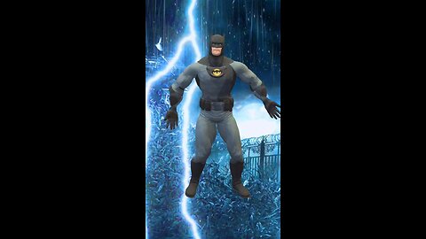 The Dark Knight Through the Storm: The Light of Hope Guarding Gotham City, Batman Standing in the