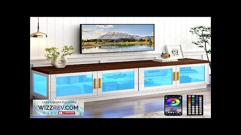 70IN LED TV Stand for 85/80/75in TV High Glossy Modern TV Cabinet Review