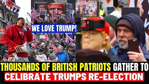 Brilliant! THOUSANDS of British patriots in London celebrating the election of Donald Trump