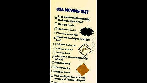 US DRIVING Test #drivingtesttips #usdriving #drivinglessons #usa #triviatricks #quiztime #brainquiz