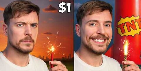 $1 vs $100,000 Firework! ▄︻┻═┳一