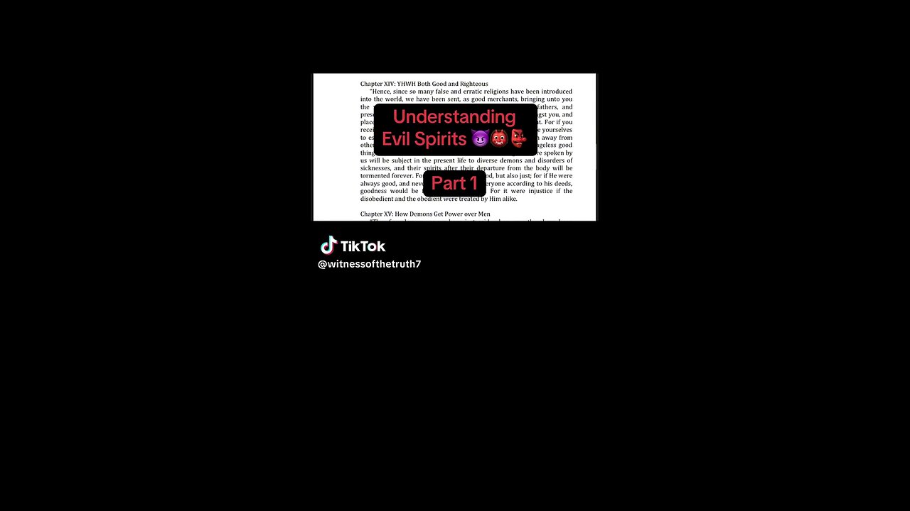 Understanding Evil Spirits Part 1
