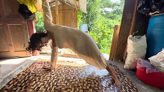 Lingerie Girls Yoga Mary | Simple Morning Yoga Stretching #01 4K HD
