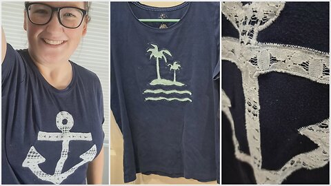 More T-Shirt Upcycles! Spent ANOTHER hour adding Nautical Appliques for a summer wardrobe!