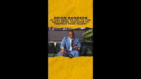 @deionsanders If you want to get to the next level you have to perfect your talent