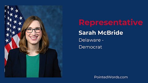 Democrat Representative Sarah McBride from Delaware