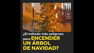 Iglesia recurre a un modo poco usual para iluminar el árbol de Navidad