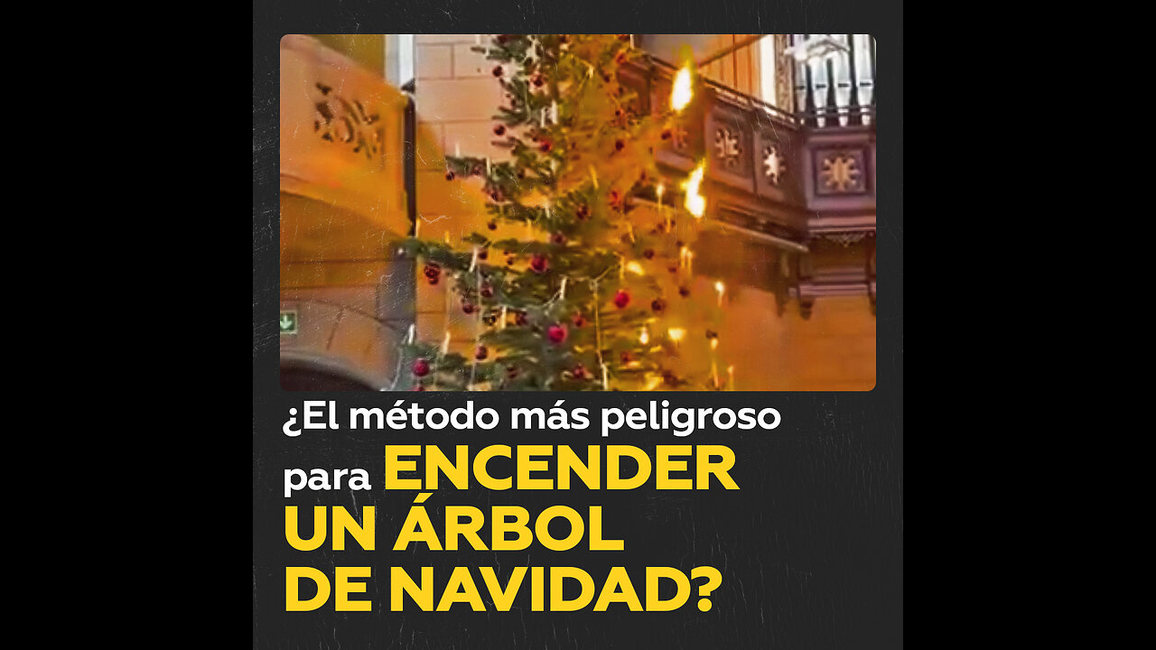 Iglesia recurre a un modo poco usual para iluminar el árbol de Navidad