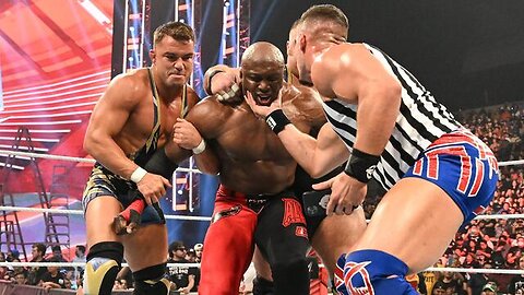 Bobby Lashley thwarts a post-match attack from Theory & Alpha Academy: Raw, June 27, 2022 @wwefree