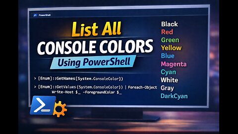 List All Console Colors Using PowerShell