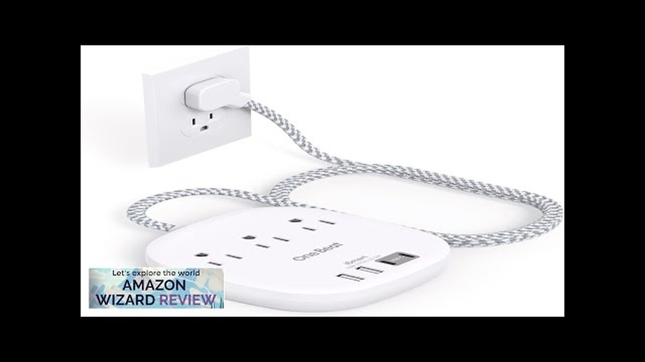 Flat Plug Power Strip 5ft Ultra Flat Extension Cord 3 Outlets Review