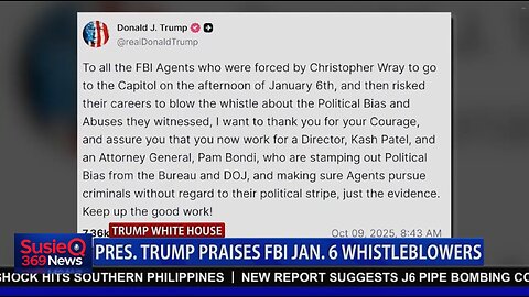 PRESIDENT TRUMP PRAISES FBI JAN 6 WHISTLEBLOWERS