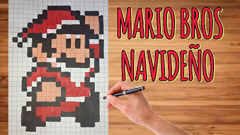 Mario Bros Navideño pixel Art 🎅🎄