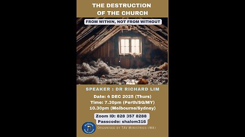 The destruction of the church from within, not from without.