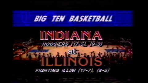 February 20, 1986 - College Basketball : #15 Indiana University at Illinois (WTTV)