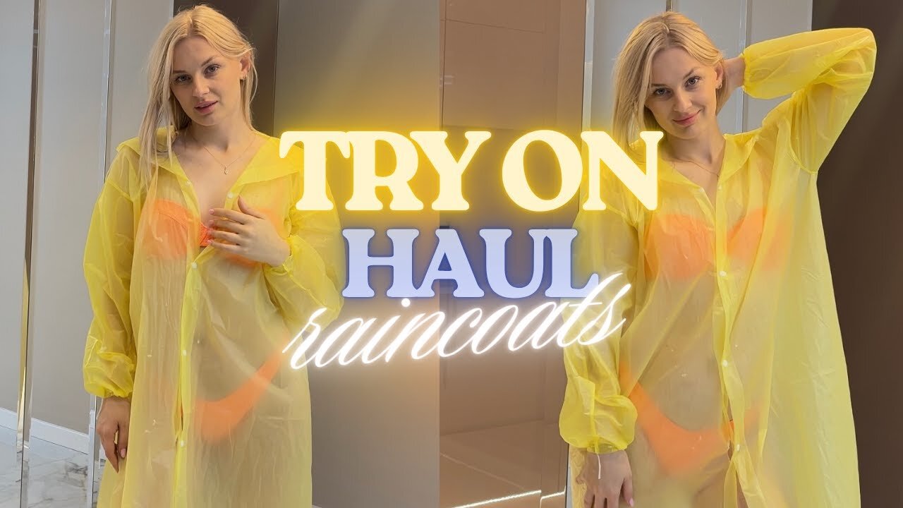 Yellow Raincoat Try-On | Gentle Glow & Calm Look [USA]