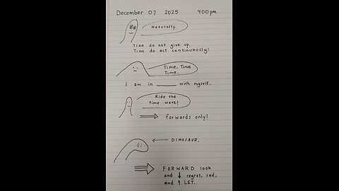 DECEMBER 07 2025 - 400pm - time keep forwards motion