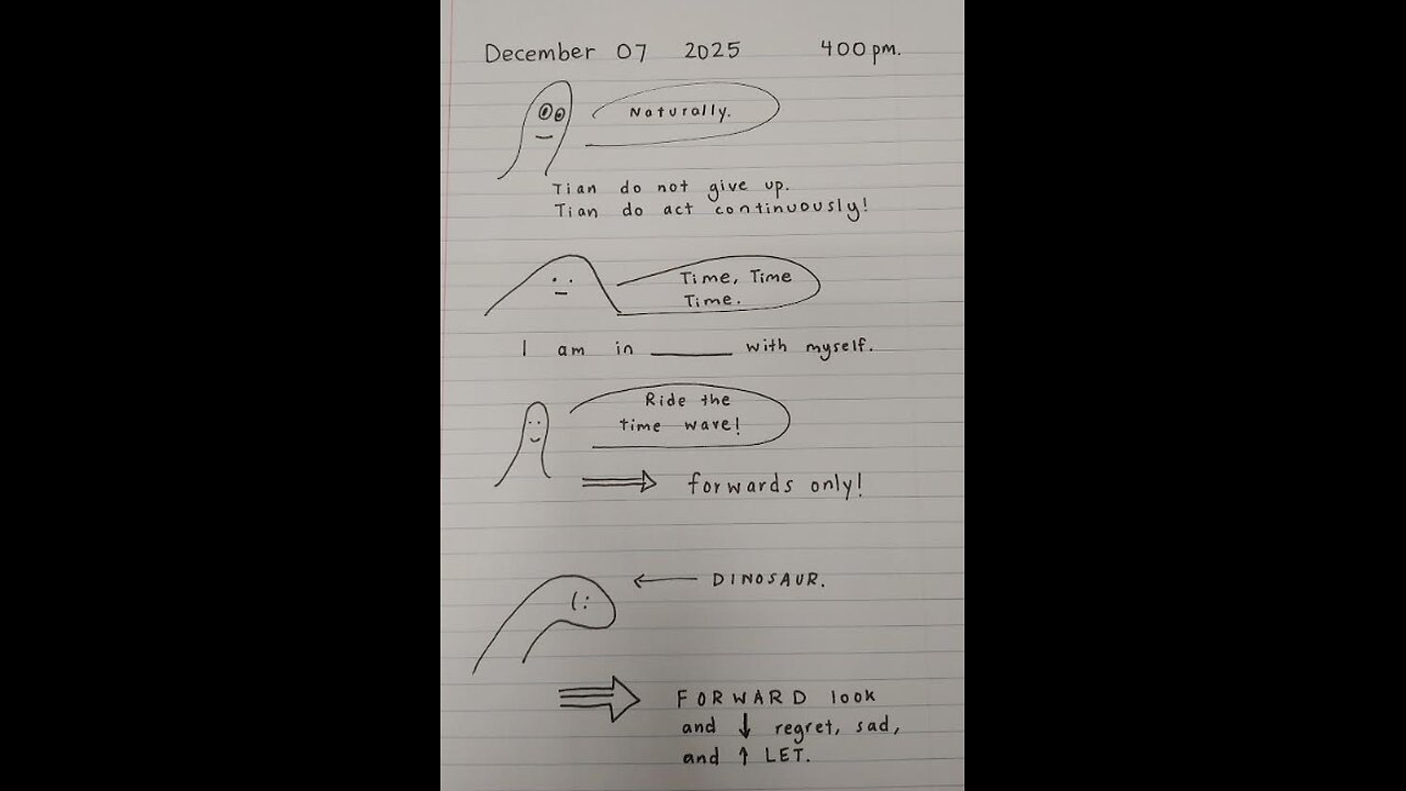 DECEMBER 07 2025 - 400pm - time keep forwards motion