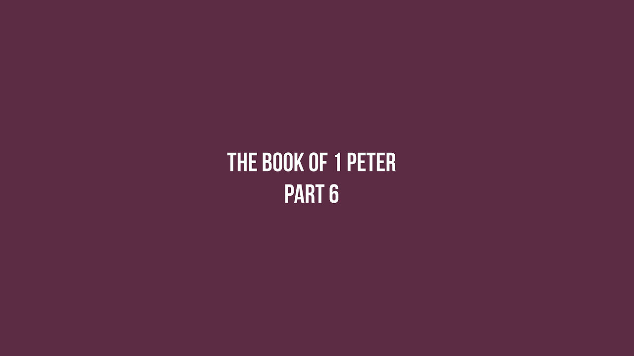 The Book of 1 Peter: What was the occassion?