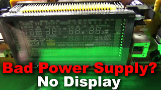 No Display - Bad Power Supply? Sony SLV-595HF VHS HiFi VCR