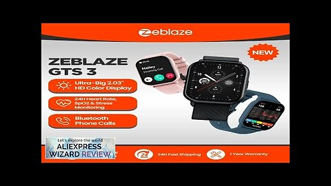 New Zeblaze GTS 3 Voice Calling Smart Watch Ultra-big 2.03'' HD Screen Review