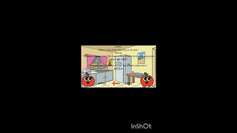 cartoon animation video story of two apples
