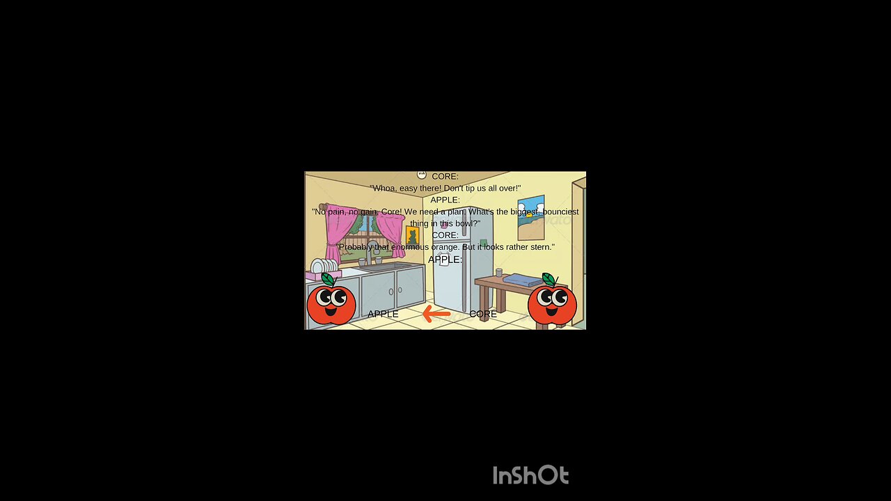 cartoon animation video story of two apples