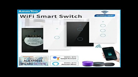 Tuya WiFi Smart Light Switch US 120 Type Wall Touch Panel Without Review