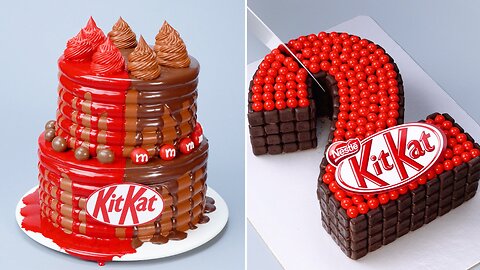 Yummy Chocolate KITKAT Cake Decorating #shorts #cake #satisfying #kitkat #chocolate #yummy