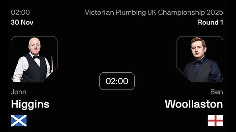 🔴 ถ่ายทอดสดสนุกเกอร์ 🏴󠁧󠁢󠁳󠁣󠁴󠁿 จอห์น ฮิกกิ้นส์ VS เบน วู้ดลาสตัน 🏴󠁧󠁢󠁥󠁮󠁧󠁿 ศึก ยูเค