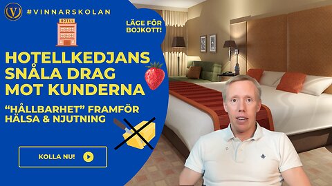 Hotellkedjans smocka mot gästerna! (hållbarhet über alles)
