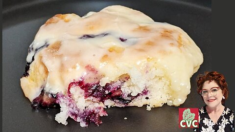 Homemade Blueberry Biscuits - Buttery with an AMAZING Glaze