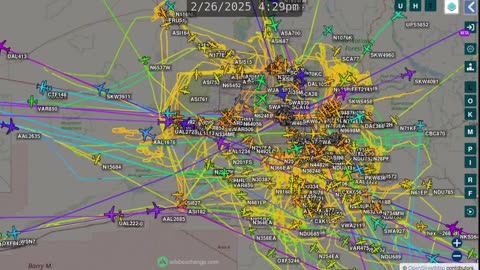 the past few days of Airplane Mafia Traffic over Phoenix AZ - Feb 28 2025 - no audio -