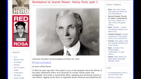 Forgotten Hero: The Struggle of Henry Ford Against International Jewry