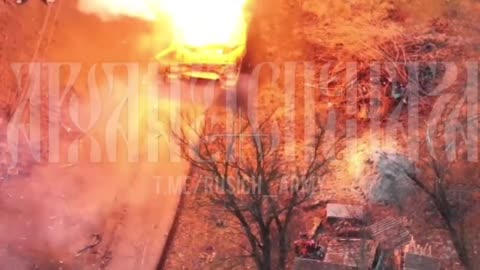 "Veterans" Brigade Burnt a Ukrainian Tank Near Sudzha