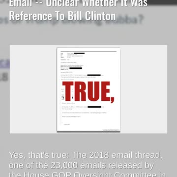 Fact Check: Epstein's Brother DID Mention Trump and 'Bubba' In Email -- Unclear If Clinton Reference